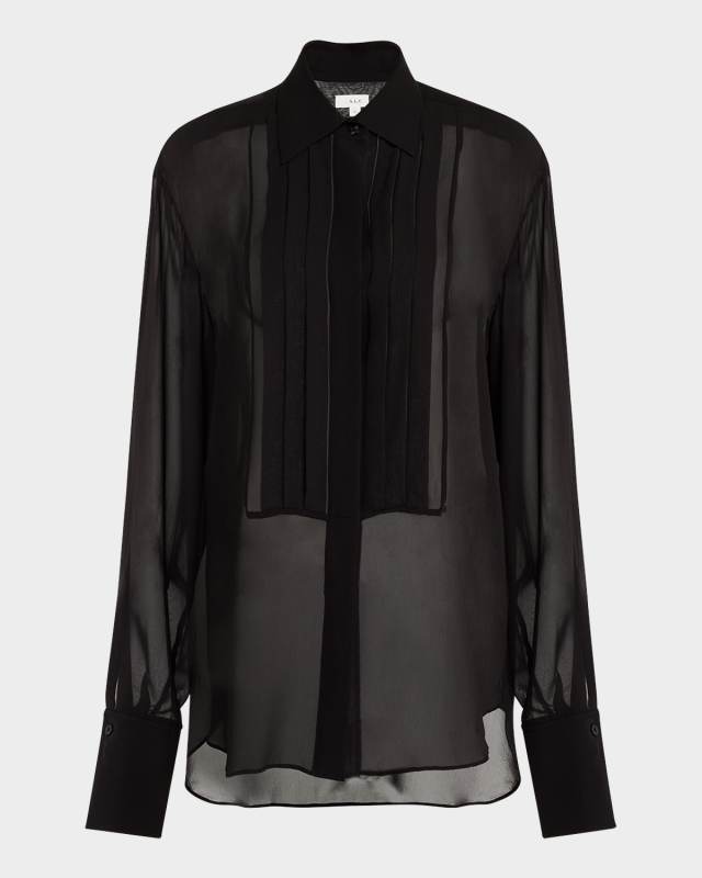 Camden Sheer Long-Sleeve Top